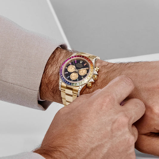 RLX Daytona Rainbow Watch | With OG Box | 1 Year Machine Warranty